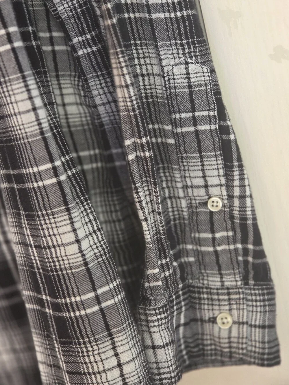 Polo Ralph Lauren Double Face Black White Plaid Flannel Cotton Button Down XXL